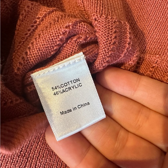 NWOT Free People Spring Light Sweater knit long sleeve Small Dusty Red Orange - Picture 5 of 8